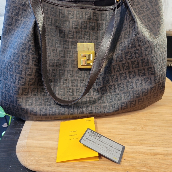 Fendi Zucchino Spalmati Coated Canvas Bag - Picture 11 of 16